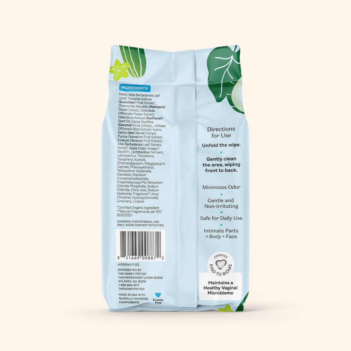 Sensitive with Cucumber Aloe Intimate Wipes